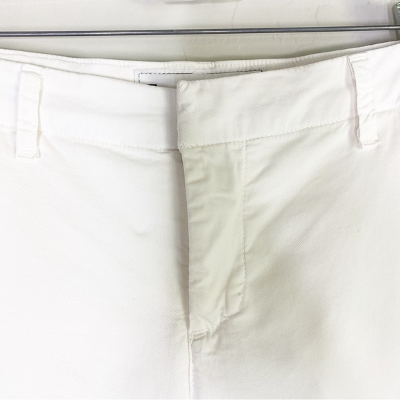 Frank & Eileen Wicklow Trouser Relaxed Fit Raw Hem Ankle Pants White Size 6 - Picture 7 of 11